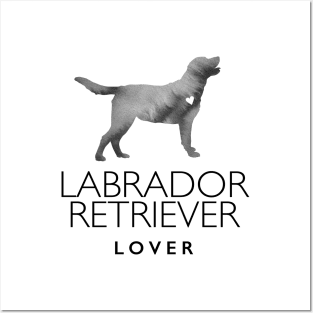 Labrador Retriever Dog Lover Gift - Ink Effect Silhouette Posters and Art